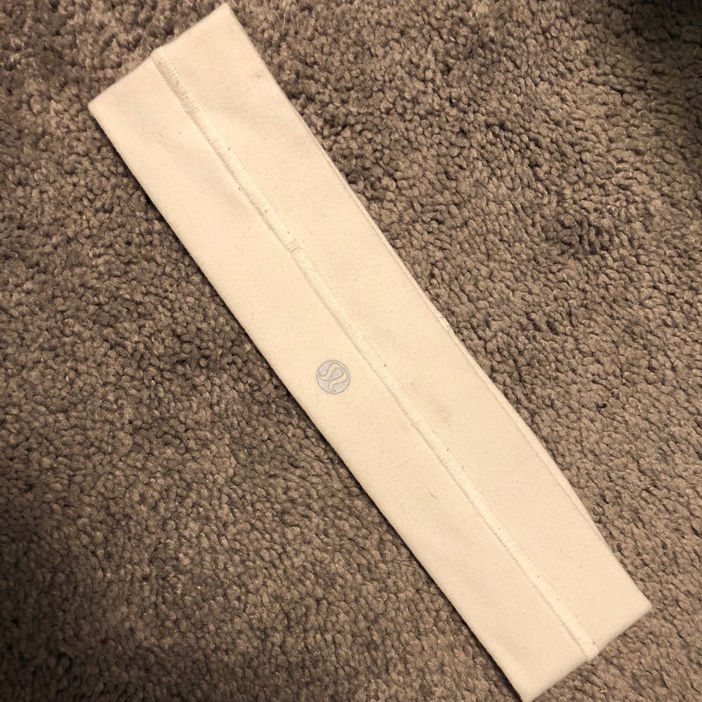 All white lulu headband